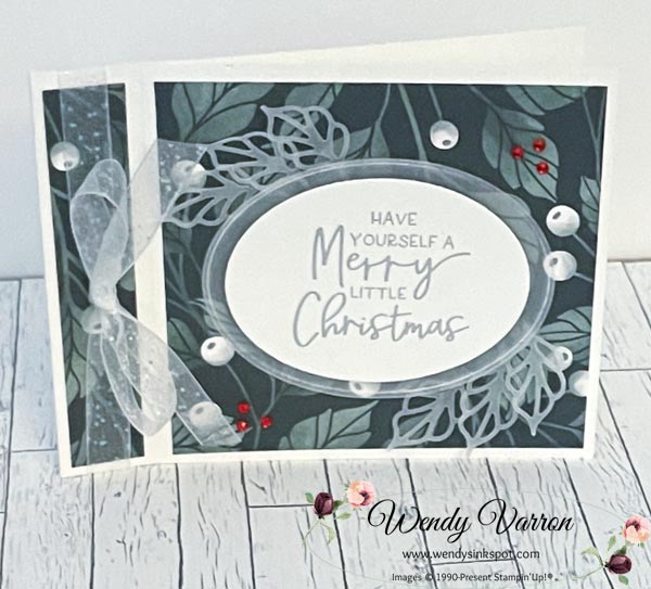 Framed Florets Merry Little Christmas Card